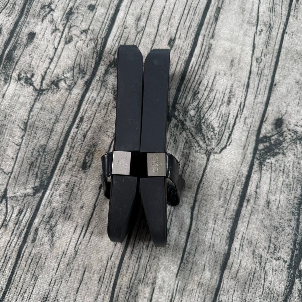 Authentic Gucci Black Leather Platform Slide Sandals Women’s Square Toe Italy - Picture 11 of 13